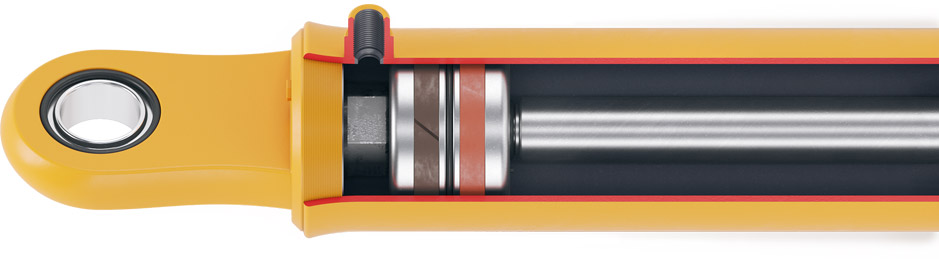 Гидроцилиндр и направляющие кольца поршня/штока