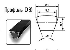 Профиль ремня C В