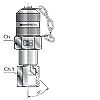 Точка контроля давления с вращающейся гайкой JIC 37°